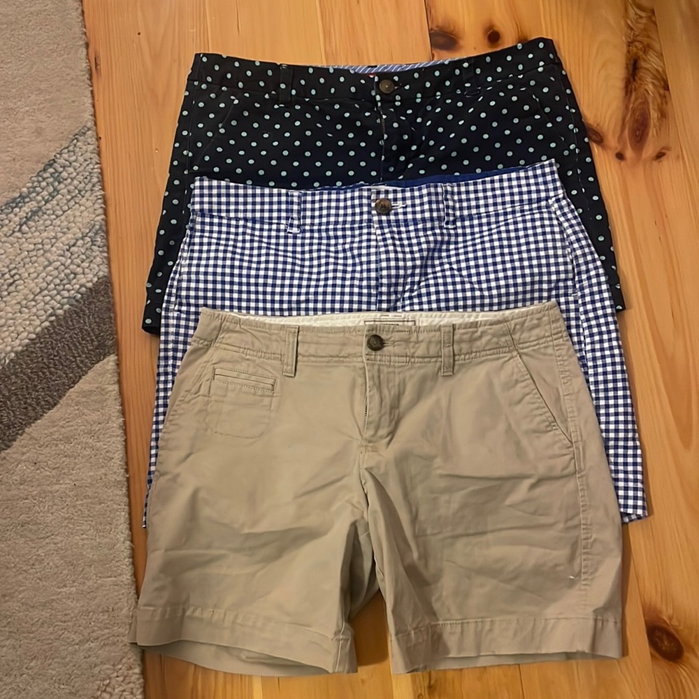 Three pairs of shorts.